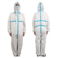 Protective Suit with Hood Disposable Overall Protective Clothing,Non-Porous Ventilation,Waterproof Epidemic Prevention Antivirus